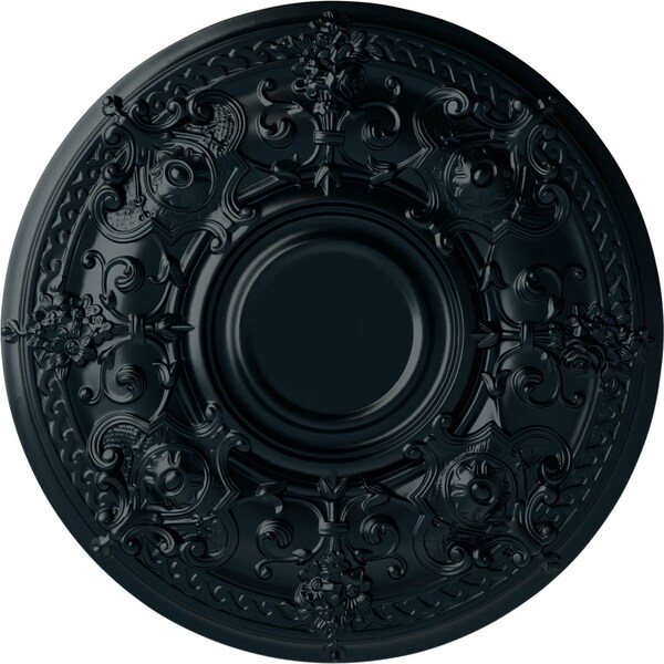 Ekena Millwork Oslo Ceiling Medallion (Fits Canopies up to 10 1/2"), Hand-Painted Night Shade, 28 1/8"OD x 1 3/4"P CM28OSNSF - main